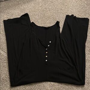 Hatch Black Jumpsuit with Button Detail